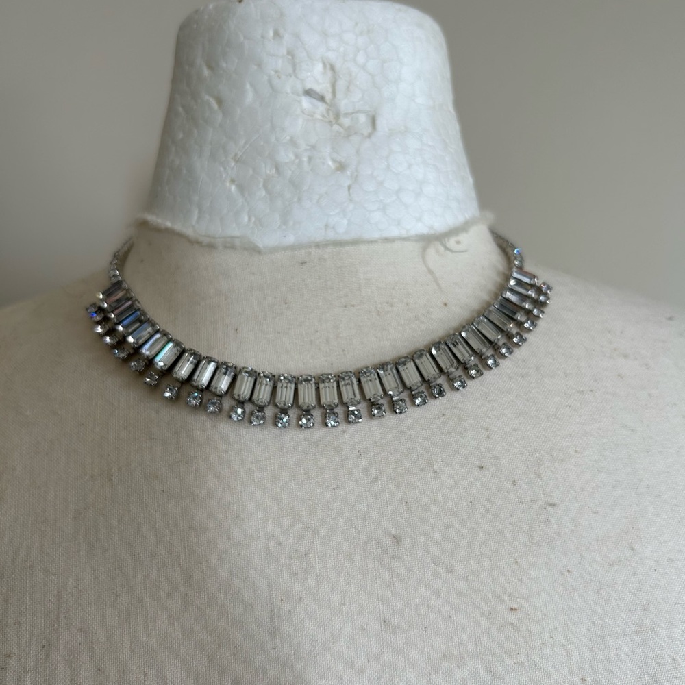 Vintage Weiss Clear Crystal Necklace